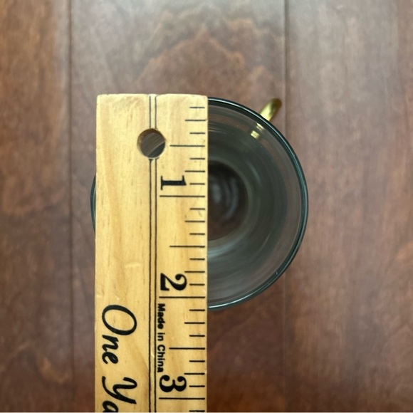 Vintage Beucler Irish Turkish Coffee Espresso Cups, Glass Copper Brass, Set of 4 - Picture 13 of 15